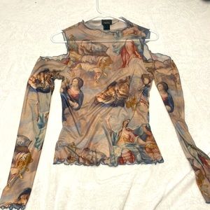 Rue 21 mesh angel top size m